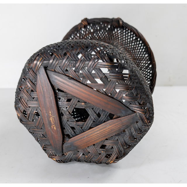 19th or 20th Century Japanese Ikebana Hanakago Flower Arranging Basket For Sale - Image 10 of 11