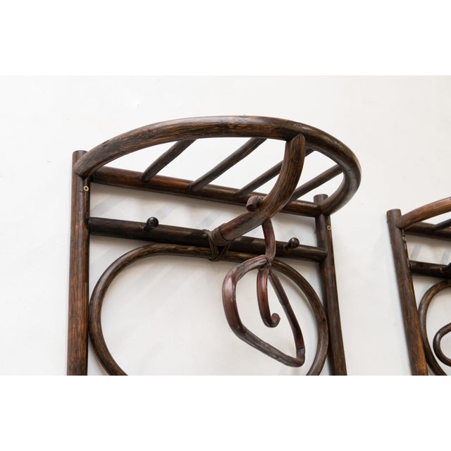 Vintage Coat Racks in Bamboo and Rattan, 1960s, Set of 2 For Sale - Image 4 of 6