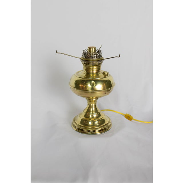 Restored Antique Brass Rayo Oil Lamp, Electrified Chairish