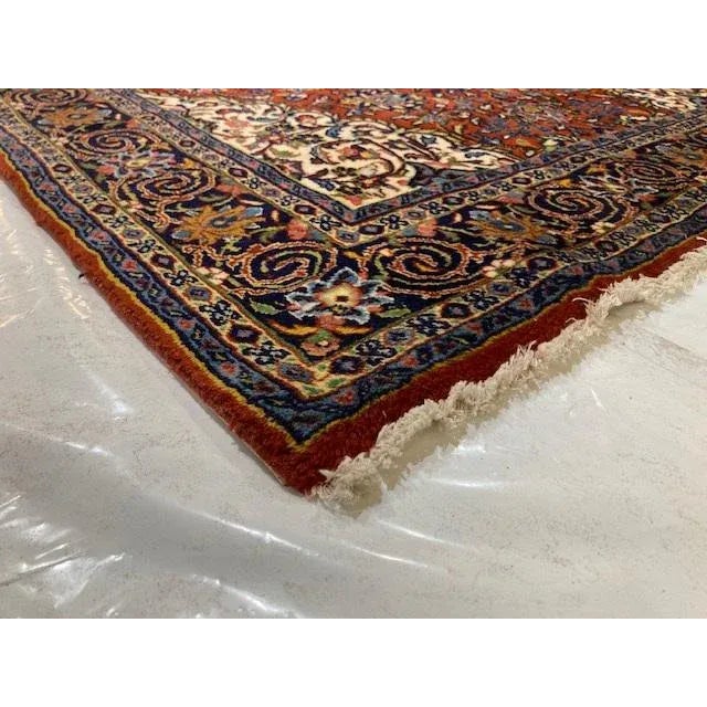 Brick Red 1980s Vintage Persian Sarouk Runner For Sale - Image 8 of 9