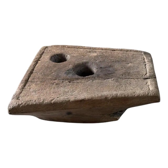 Antique Rice Mortar Coffee Table or Pedestal, Java C. 1900 For Sale