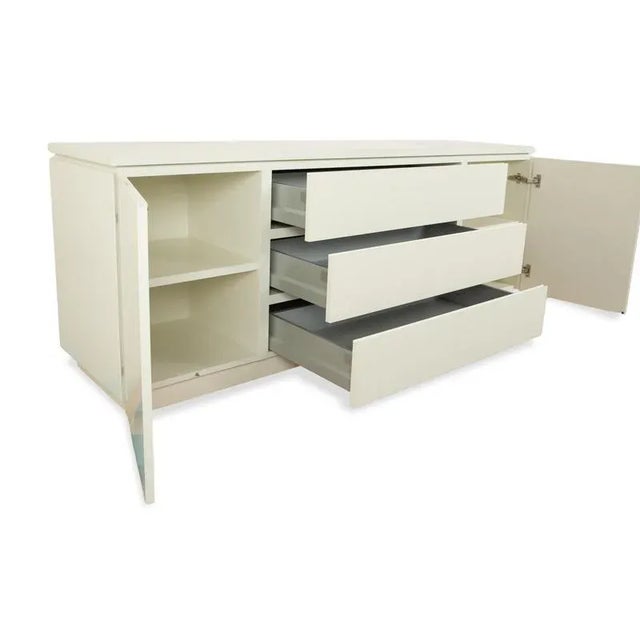 Modern Cube Wooden Sideboard in White Cream from Lübke For Sale - Image 3 of 14