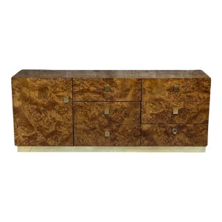 Founders, Mid-Century Modern, Dresser, Burlwood, Usa, 1980s For Sale