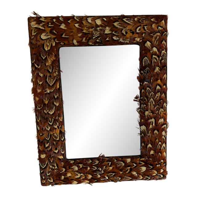 Vintage Hand Made by David Feather Decoration Picture Frame For Sale