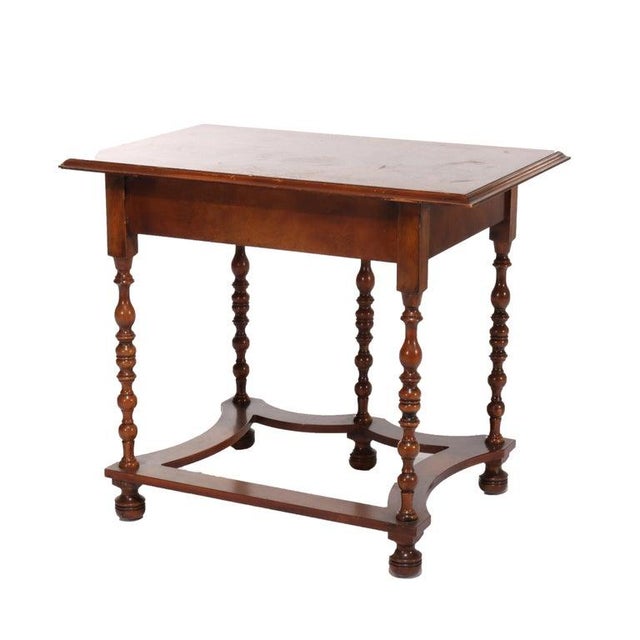 Yorkshire High Point Elizabethan Burl Hall Table 20th C For Sale - Image 10 of 11