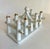 Chinoiserie Vintage Chinoiserie White Porcelain Pagoda Toast Rack With Gold Accents For Sale - Image 3 of 8