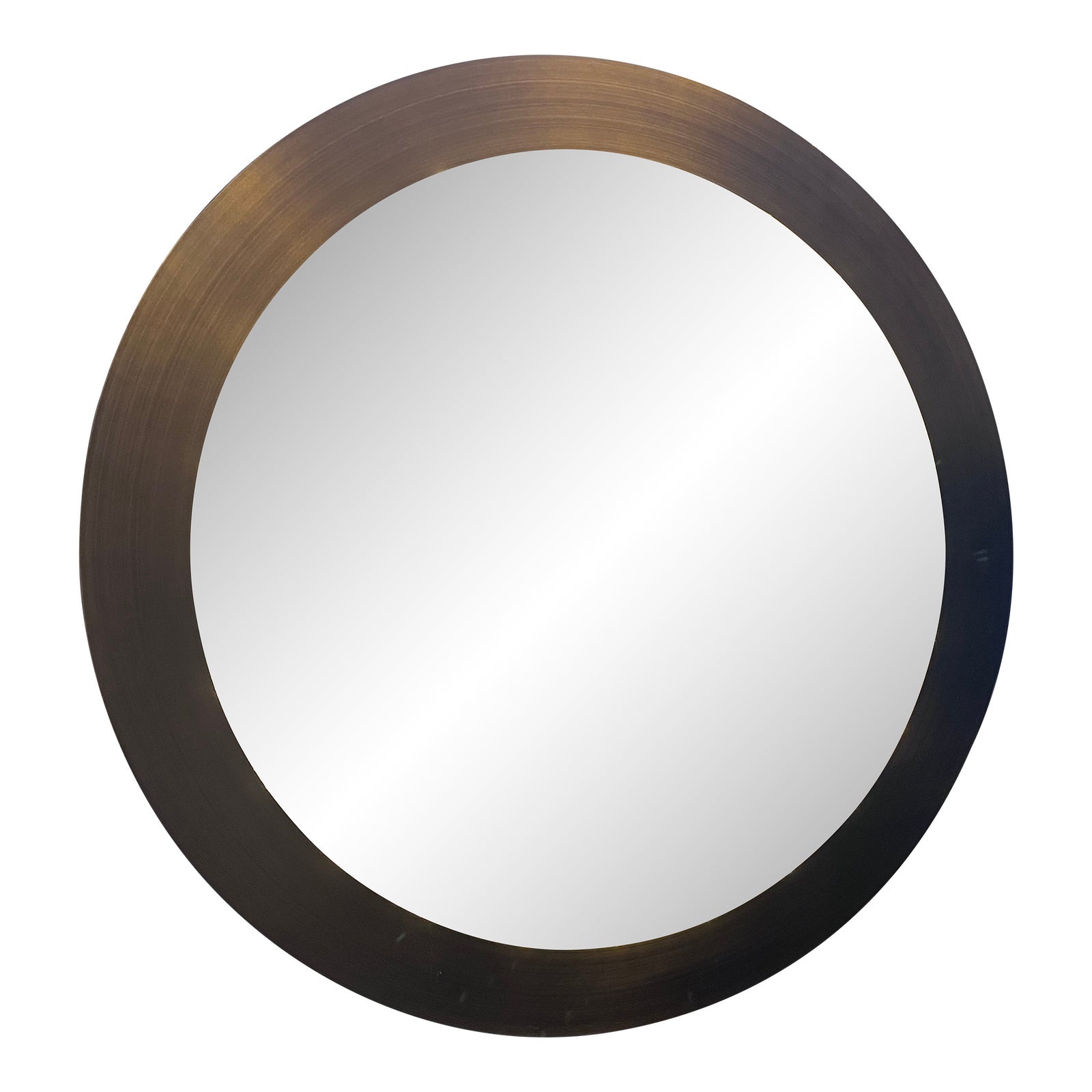 Timothy Oulton Inception Round Medium Mirror – Flat Brass Finish, Like ...