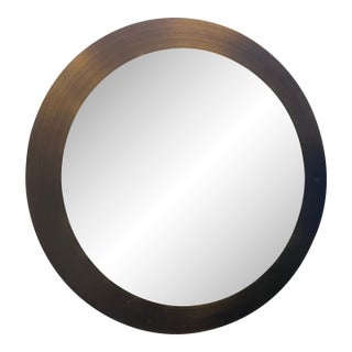Timothy Oulton Inception Round Medium Mirror – Flat Brass Finish, Like New For Sale