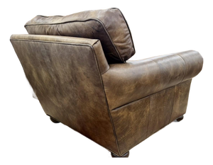 Restoration Hardware Lancaster Brown Leather Large Reading Chair