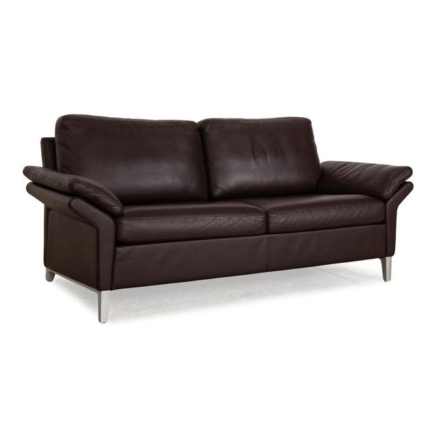 Modern 3300 Leather Two-Seater Brown Sofa from Rolf Benz For Sale - Image 3 of 6