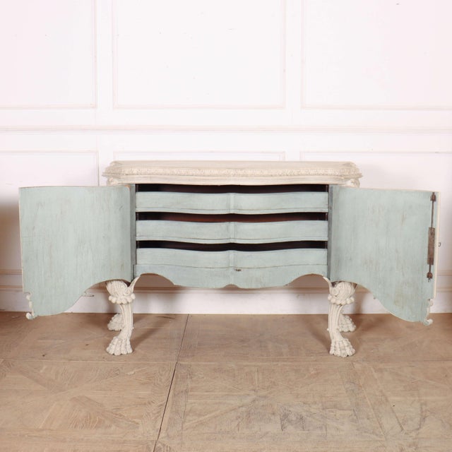 White Italian Side Cabinet, 1880s For Sale - Image 8 of 15