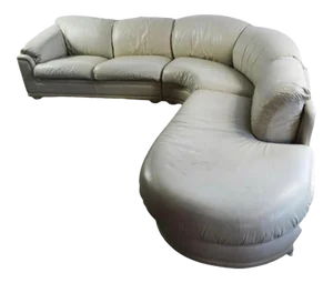 1970s Roche Bobois Leather Sectional Sofa