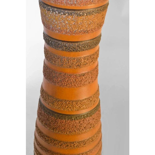 Pair Textured Ceramic Table Lamps in fine original condition, shade not included. Lamps in fine condition.