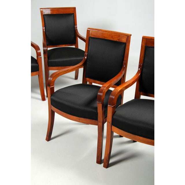 Antique French Armchairs, 1830, Set of 6 For Sale - Image 6 of 11