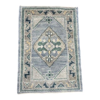 Turkish Oushak Rug 2'1' x 2'11" For Sale