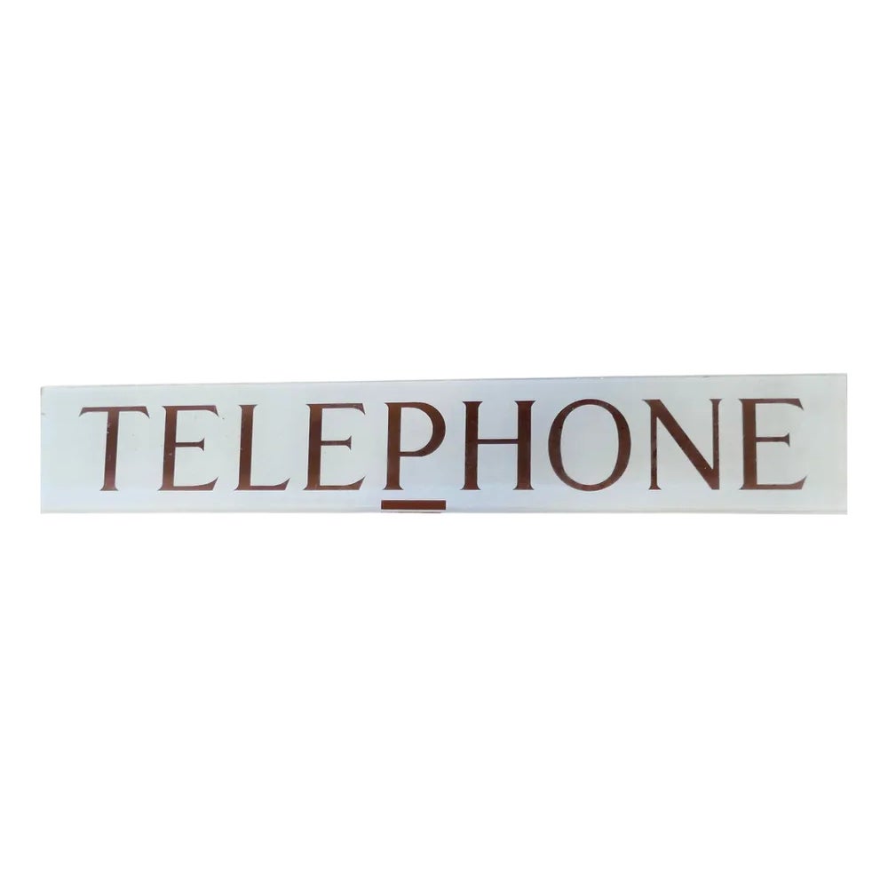 Original Gpo Glass Telephone Sign, 1950ss | Chairish