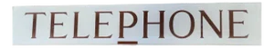 Original Gpo Glass Telephone Sign, 1950ss