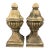 Pair of Large Neoclassical Weathered Stone Finials For Sale