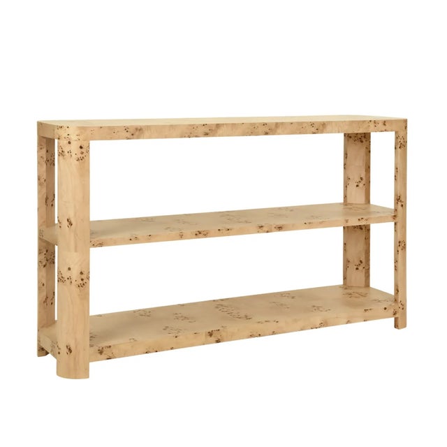 Brand new item. Not vintage. The Emery three tier console is a masterclass in understated opulence. Sleek, softly curved...