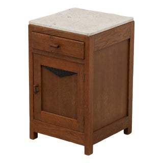 Art Deco Dutch Marble Bedside Table, 1920s For Sale