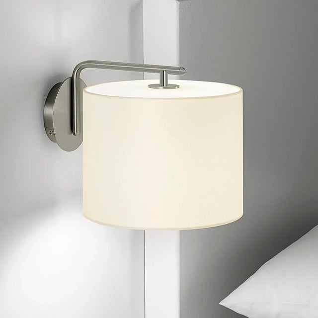 Art Deco Brushed Nickel Modern Style Wall Light With Shade For Sale - Image 3 of 4