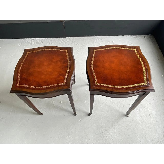 1980s 1980s Vintage English Regency Tea Tables - a Pair For Sale - Image 5 of 9
