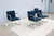 2010s Ludwig Mies Van Der Rohe Brno Tubular Chairs in Royal Blue Fabric by Gordon - Set of 4 For Sale - Image 5 of 18