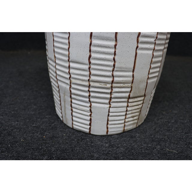 Ceramic Mid Century Geometric Garden Stool For Sale - Image 7 of 7