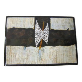 Large Modernist Lacquer Enamel Box For Sale