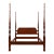 Ethan Allen Georgian Carved Solid Cherry Wood Queen Size Poster Bed For Sale