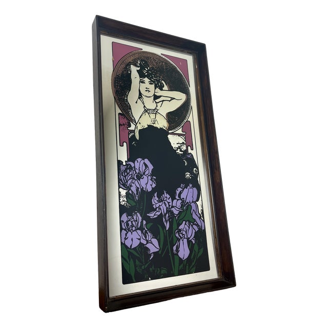 Vintage Art Nouveau Mirror, 1970s For Sale