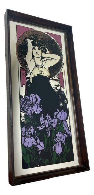 Vintage Art Nouveau Mirror, 1970s