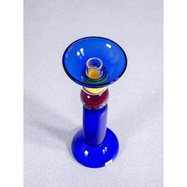 Blown Glass Candlesticks by A. Barbini, Set of 2 For Sale - Image 4 of 16