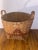 Antique American Hand-Woven Splint Wood Gathering Basket For Sale - Image 4 of 10