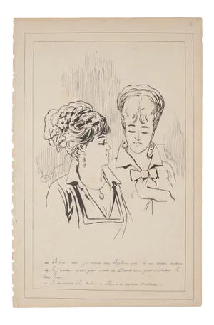 Unknown - Figures - Ink on Paper After G.h. De Beaumont - Early 20th Century