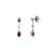 14k White Gold 1.35Ct Natural Ruby & Diamond Drop Dangle Earrings- A Pair For Sale In New York - Image 6 of 14