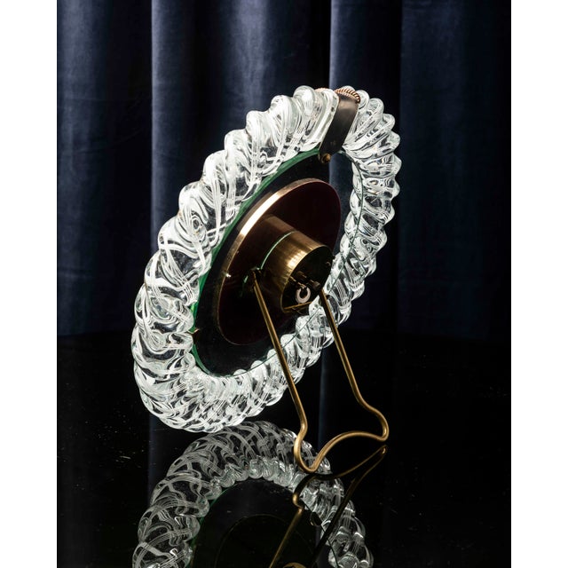 Murano Glass Mantel Clock by Ercole Barovier for Barovier & Toso, Italy, 1950s For Sale - Image 13 of 14