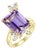 Kai Amethyst White Sapphire Butterfly Ring in 14k Gold Ring, size 9.5 For Sale