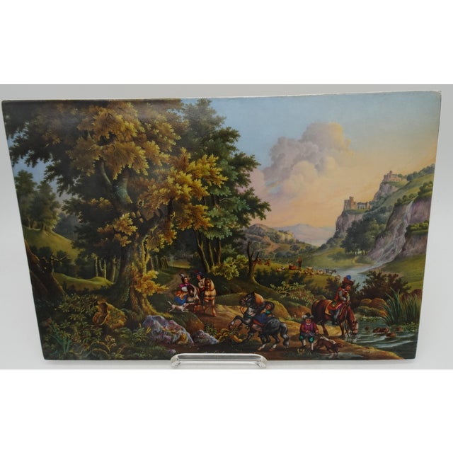 Andre Alfred, Animated Landscape, 1834, Painting on Paris Porcelain For Sale - Image 9 of 18