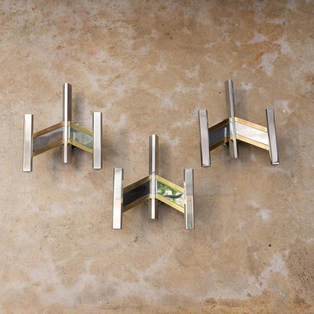 3 Mid Century Wall Sconces by Gio Scolari, Italy (1960) : This set of 3 Mid Century wall sconces by renowned designer Gio...