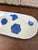 Ceramic Handmade Studio Pottery Tray With Blue Abstract Glaze and Textured Underside For Sale - Image 7 of 9