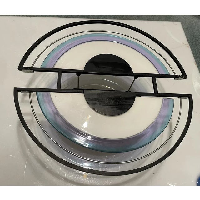 Italian Murano Glass Flush Mount, 1980s For Sale - Image 7 of 10