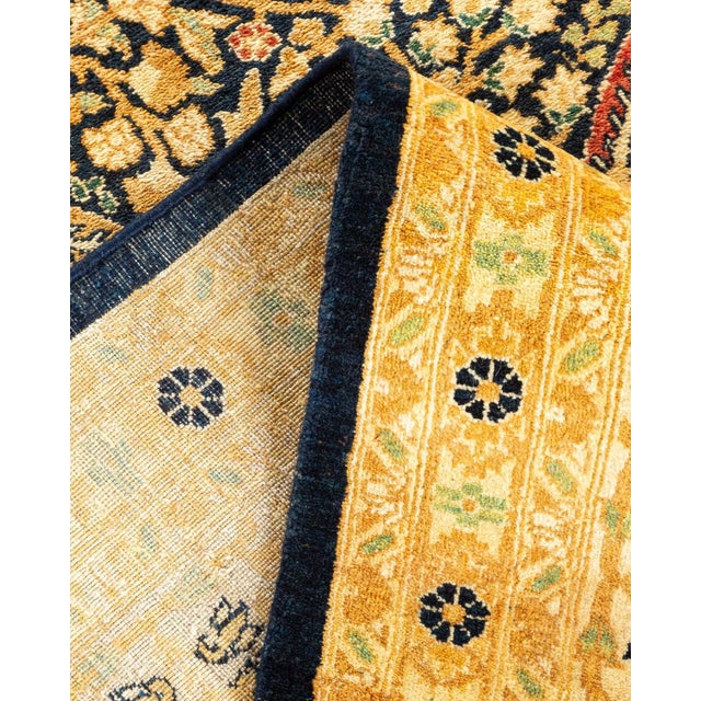 Vintage Moroccan Hand Knotted Wool Area Rug, Navy Blue - 8'1" X 10'1" For Sale In New York - Image 6 of 9