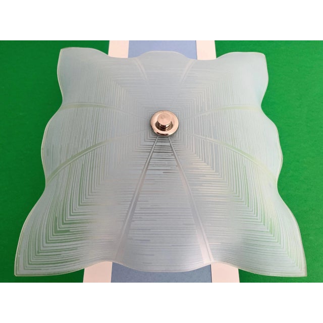 1940s Blue Geometric Sun Flush Light For Sale - Image 9 of 17