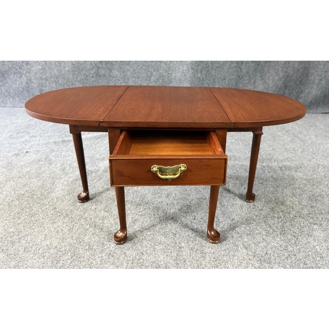 Late 20th Century Norris Reproduction Diminutive Solid Mahogany Gate Leg Table For Sale - Image 15 of 17