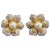 Vintage Diamond South Sea Pearl Platinum Large Flower Clip on Earrings, Two Tone, A Pair For Sale - Image 15 of 18