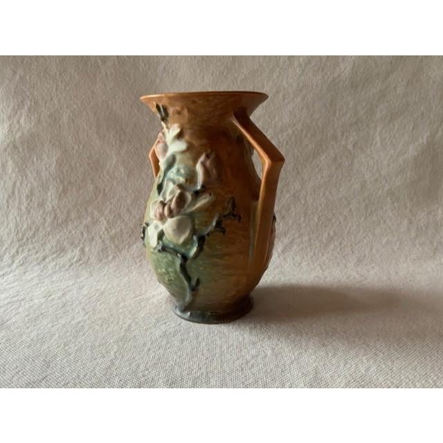 1930s Roseville Magnolia Vase - East Hampton Diplomat Estate For Sale - Image 10 of 14
