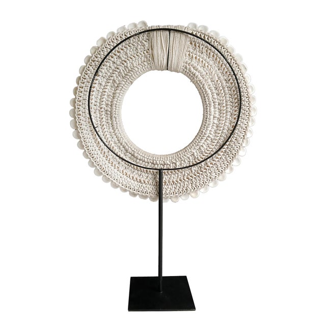Polished Shell and Macramé Necklace on Stand, Papua New Guinea, Contemporary For Sale - Image 12 of 18