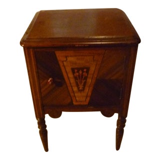19th Century Italian Side Table With Storage Nightstand Inlay Craft Work For Sale
