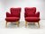 Mid-Century Modern 1950s Vintage Red Asko Lounge Chairs - a Pair For Sale - Image 3 of 3